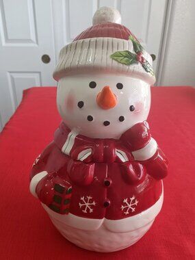 Ceramic Snowman Cookie Jar